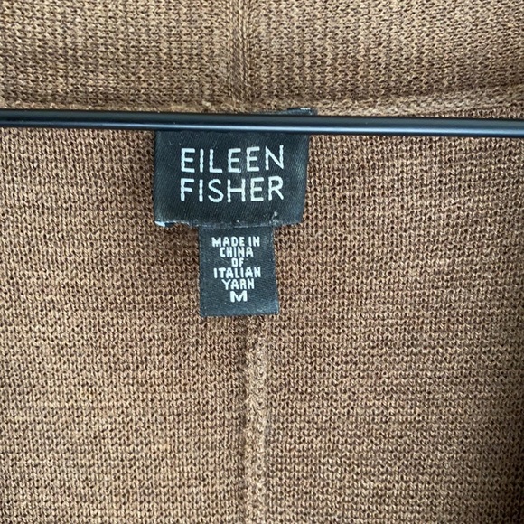 🎉SALE🎉 EILEEN FISHER Wool Cardigan Brown Size Medium - Picture 7 of 15